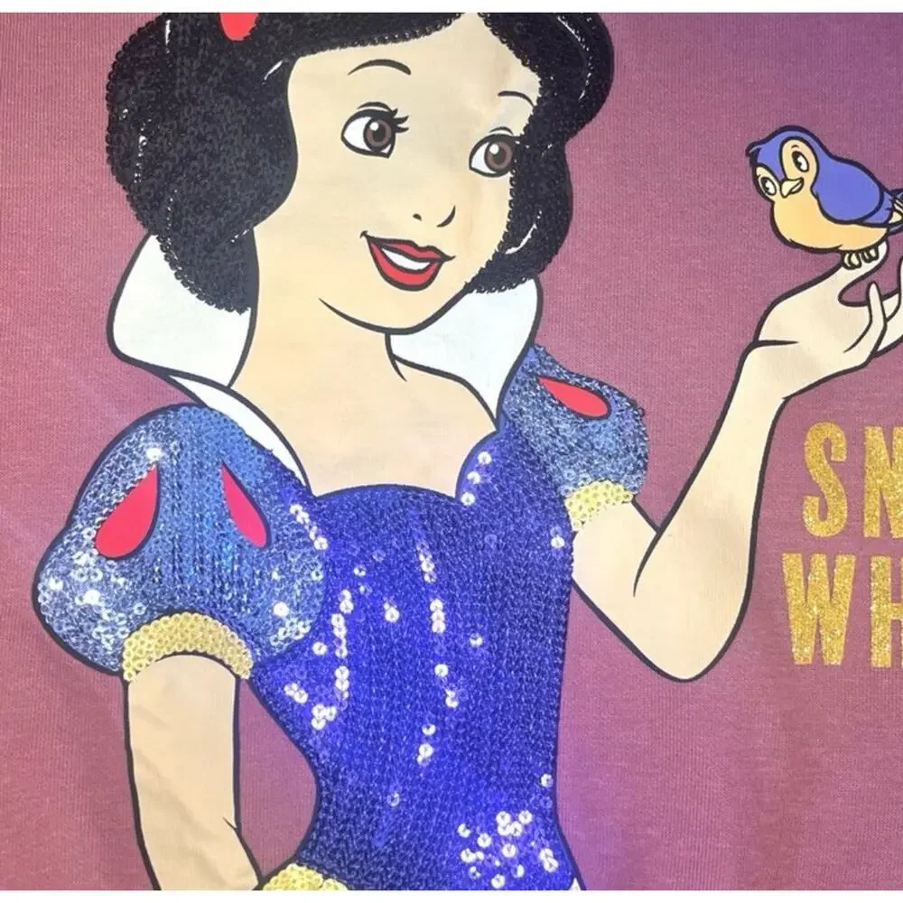 Disney Girl Snow White Sweater Pink 6-7 Years A003312 - Picture 2 of 2